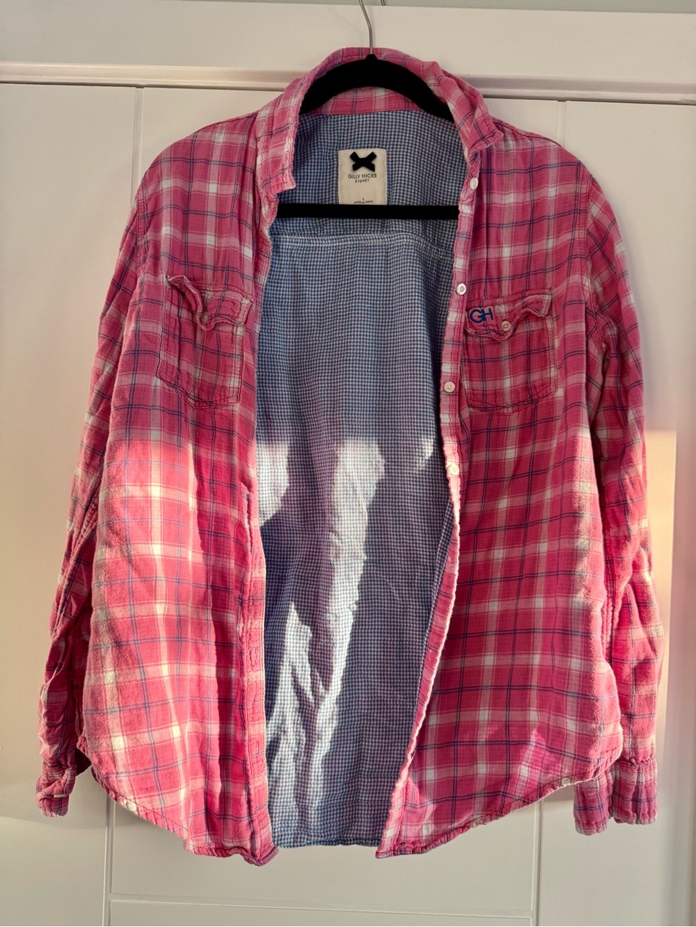 Pink Plaid Button-Up Shirt
